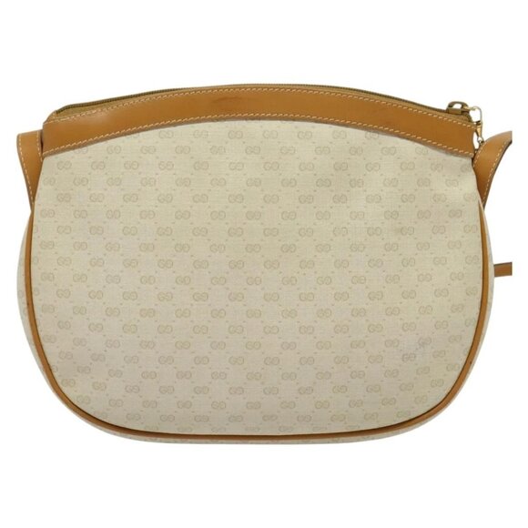 GUCCI Micro GG Supreme Shoulder Bag PVC Cream Gold Auth 135152 - Picture 3 of 15